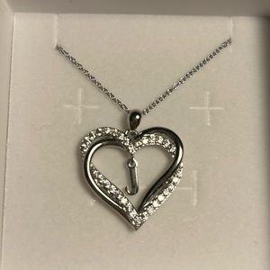 Heart Shaped Necklace with “J” Initial